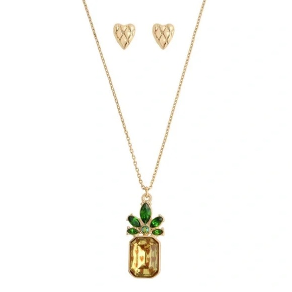 Betsey Johnson Pineapple Jewelry Set NWT - Picture 2 of 7